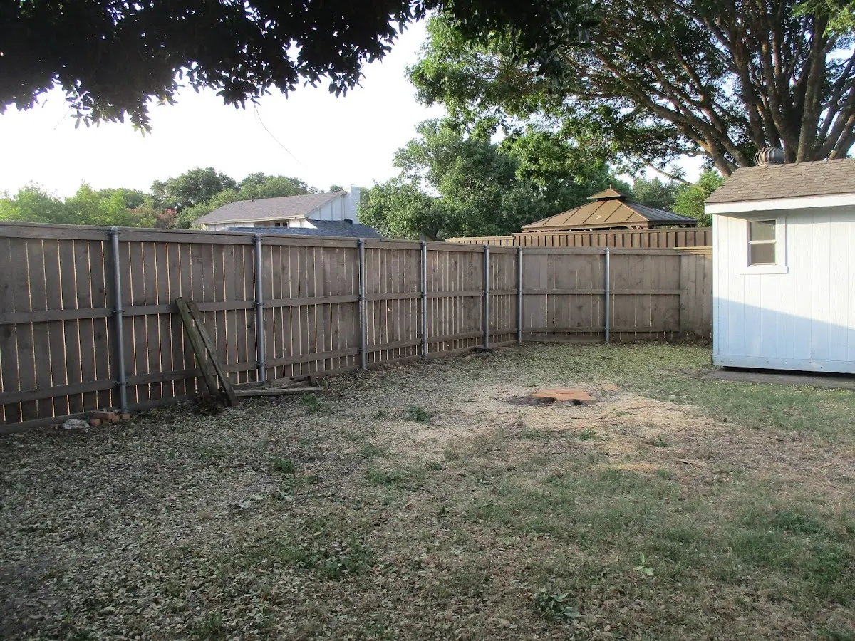 Cleared yard after professional tree removal in Hainesport